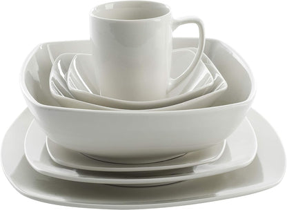 Zen Buffetware 39 Piece Dinnerware Set , White