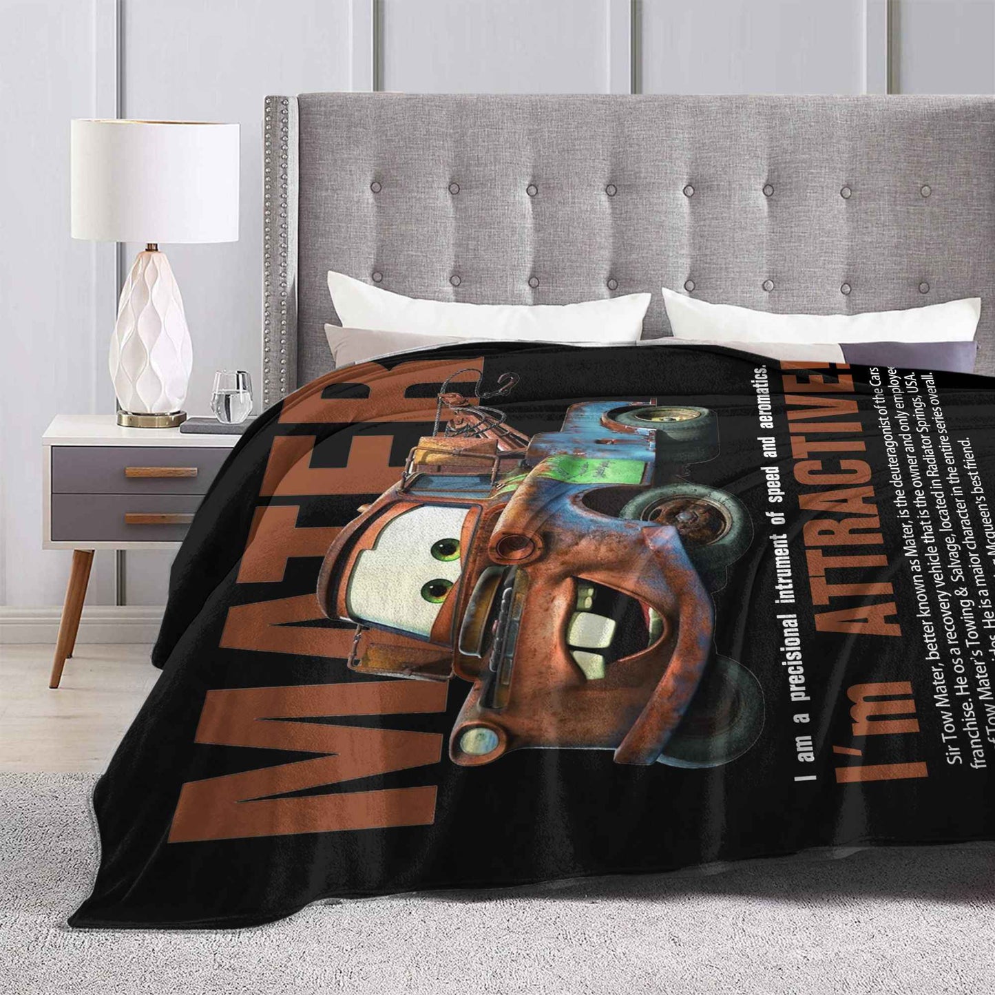 Mater Lightning McQueen Cars Blankets Flannel Spring Autumn  Multi-function Soft Throw Blanket for Home Travel Bedspread
