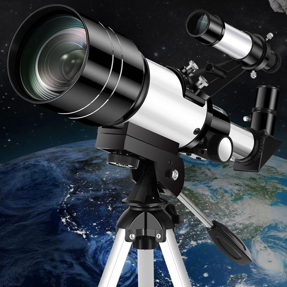 Telescópio de Viagem 300mm Portátil Telescópio Refrator de Abertura 70mm Profissional Telescópio de Viagem para Iniciantes em Astronomia
