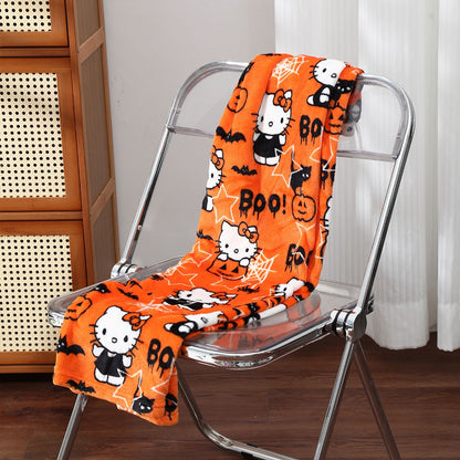 25 Autumn and Winter Halloween Hello Kitty Sleepwear Pants Sanrio Anime Warm and Soft Women's Pants Cartoon Birthday Gift