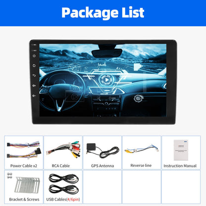 ESSGOO 4+64G Auto Rádio Multimídia Sem Fio CarPlay Android Auto Duplo 2 DIN 9" IPS Tela Sensível ao Toque GPS SAT NAVI FM DAB+ WIFI