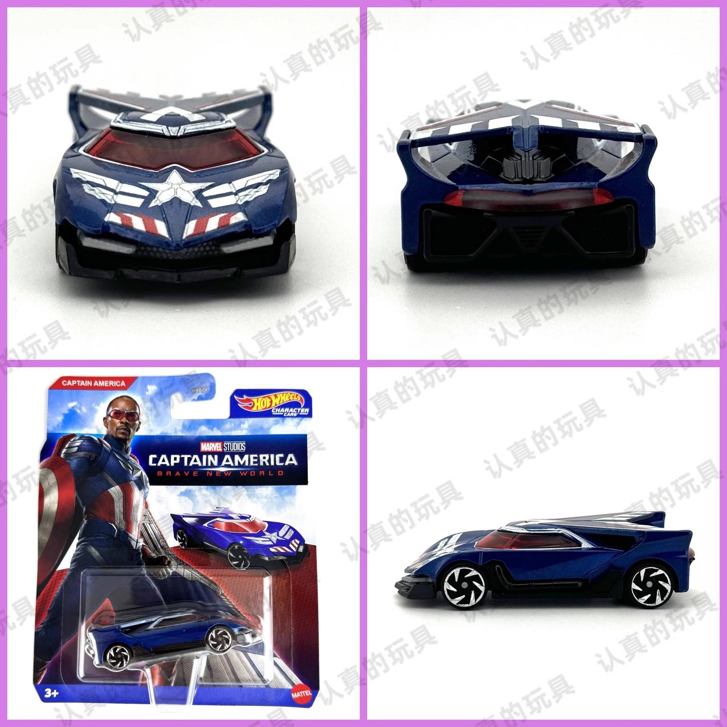 Disney Hot Wheels Carros de Personagens 2024 Mix 6U O Rei Leão Simba O Estranho Mundo de Jack Sally Capitão América Brinquedos de Miniatura