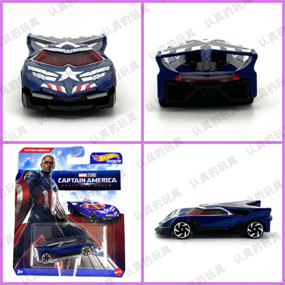 Disney Hot Wheels Carros de Personagens 2024 Mix 6U O Rei Leão Simba O Estranho Mundo de Jack Sally Capitão América Brinquedos de Miniatura