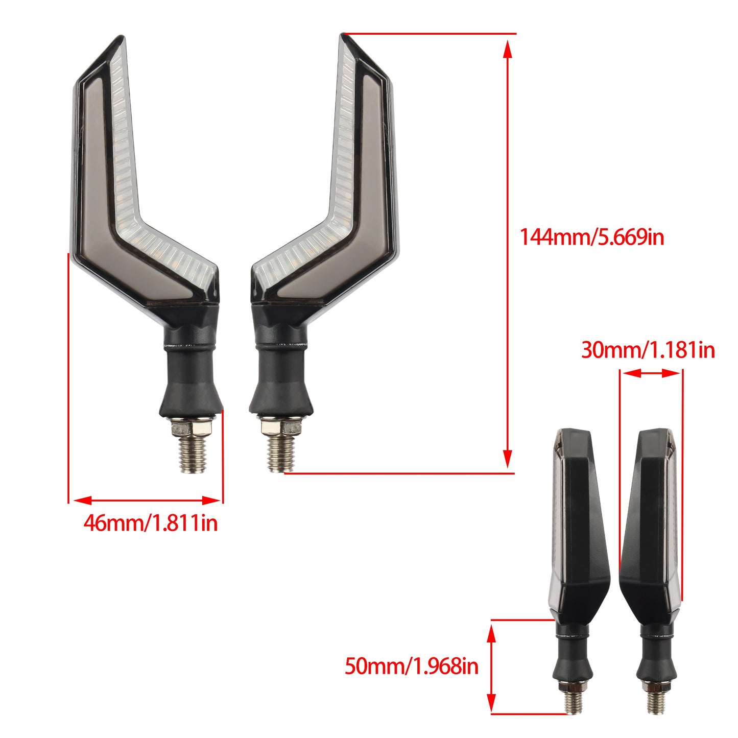 2pcs 12V Universal Motorcycle LED DRL Flowing Water Tail Turn Signal Indicators Lamp For KTM Yamaha Honda BMW Modifications