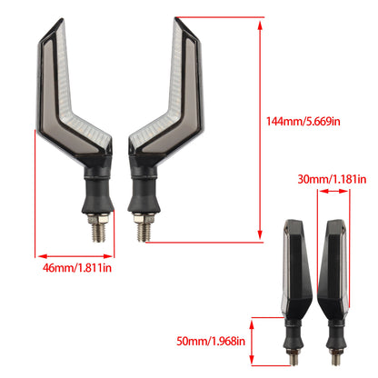 2pcs 12V Universal Motorcycle LED DRL Flowing Water Tail Turn Signal Indicators Lamp For KTM Yamaha Honda BMW Modifications