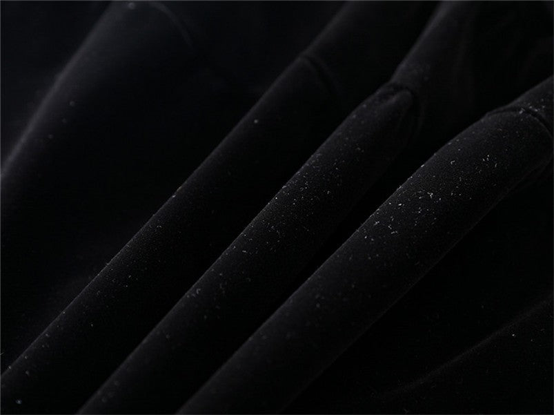 Preppy Style A-line Long Skirt Female Vintage Velvet Solid Skirt Autumn Winter Women Fashion High Waist Office Work Skirts 7XL