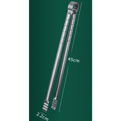 17.7Inch Extra Long Grilling Tongs Food Clip Charcoal Fire Barbecues BBQ Tongs Cooking Grill Tools Kitchen for Home Outdoor