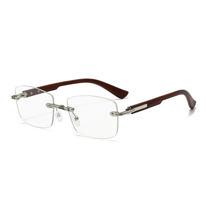 Vintage Frameless Sunglasses for Women Men Rectangle Sun Glasses Female Oval Eyewear Oculos De Sol for Male Female Eyeglasses