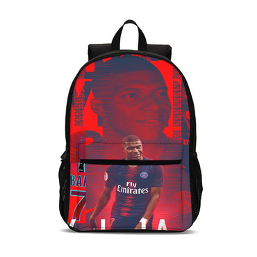 M-Mbappes Football Sports Backpack Lightening Zipper School Bag Sports Rucksack Star Player School Backpack Book Bags