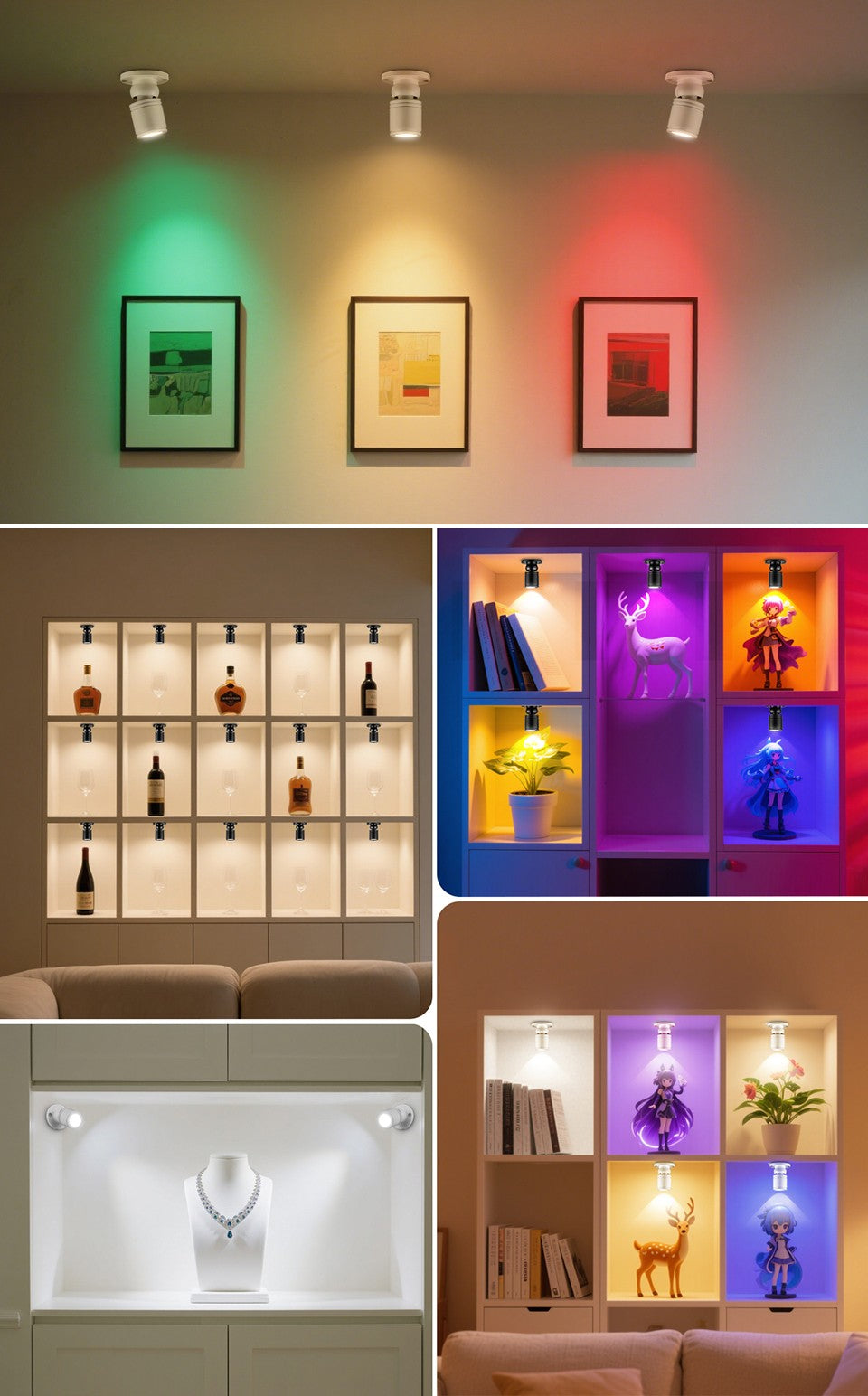 Colorful Led Spotlight USB 5V Mini Ceiling Spot 1W Showcase Pattern Showcase Light Room Decor