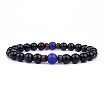 Pulseira de Pedra Vulcânica para Homens Lava Madeira 8mm Contas Pulseira Buda Tibetano Corrente de Pulso Feminina Masculina Jóias Presente Novas Pulseiras