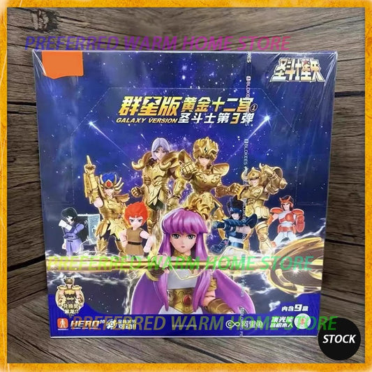 In Stock Saint Seiya GALAXY VERSION 03 Athena Aldebaran Death Mask Aiolia Aries Mu Assembled Model Toys Gold Saint