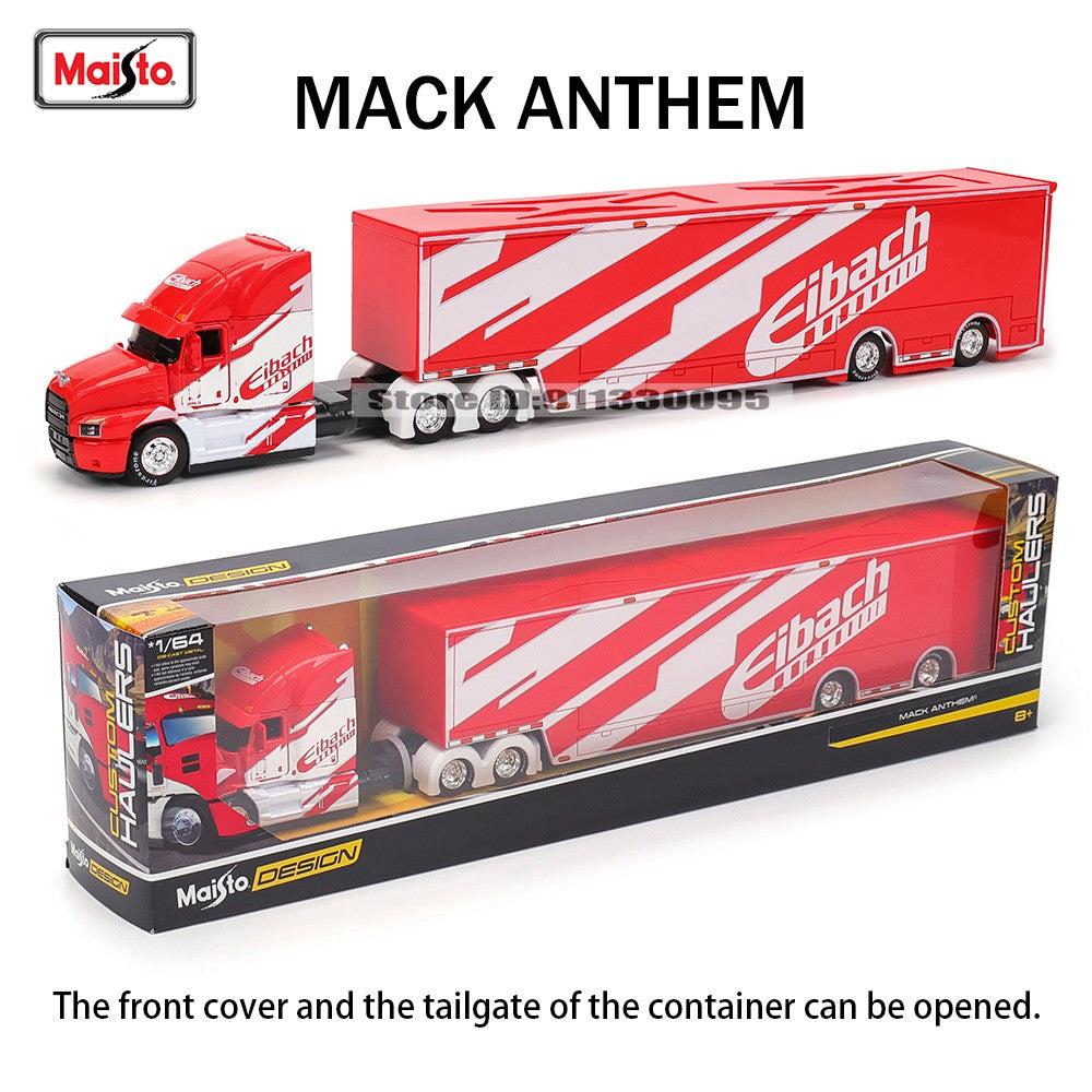Maisto 1:64 MACK Anthem LoneStar UP Transporte Fabricação de Fundição Reboque Modelo Simulação Modelo Coleção de Carro de Liga