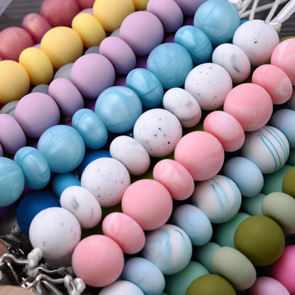 New Silicone Beads Dummy Clip Holder Soother Pacifier Clips Chain for Baby Teething Toys Chew Gifts Accessories BPA Free