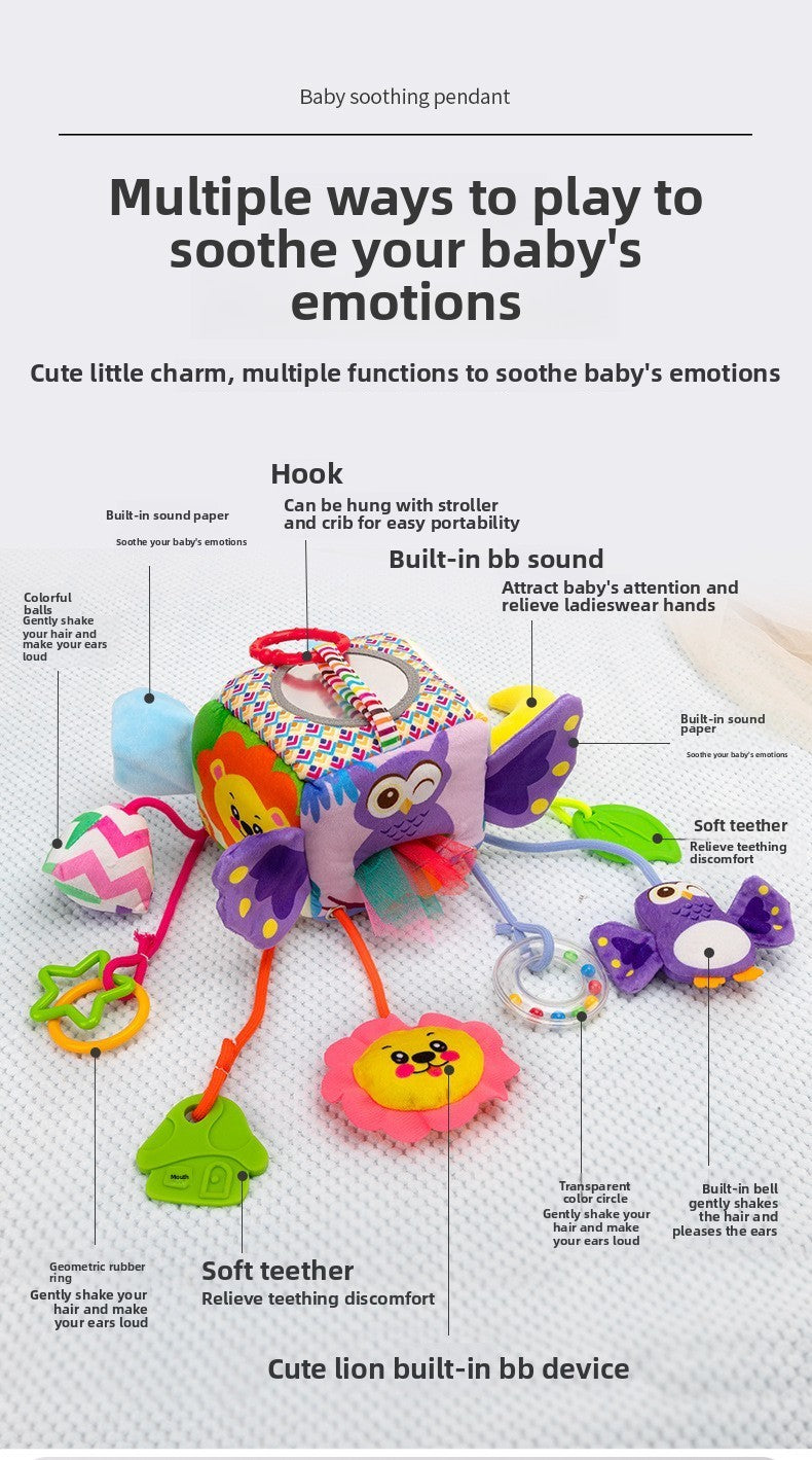 Brinquedos de Chocalho para Bebês Animais de Berço Carrinho de Bebê para Recém-Nascidos Brinquedos de Boneca de Pelúcia Educativos para Treinamento de Habilidades de Agarrar para Bebês de 0 a 12 Meses