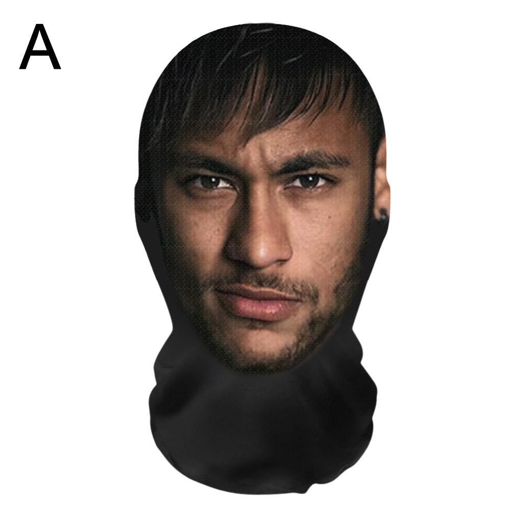 Halloween Terrifying Mask Ronaldo Kanye Mask Interesting 3D Printed Seamless Hat Mascaras Cosplay Facial Mask Party Cosplay Prop