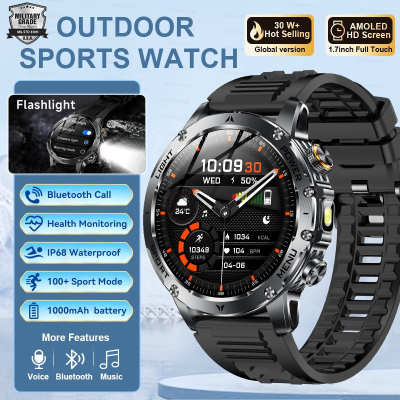 2025 T-REX3 1000mAh Grande Bateria Durável Relógio Inteligente Adulto GPS Lanterna Forte 10ATM À Prova D'água Chamada BT Smartwatch Esportivo Masculino