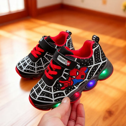 Disney Children Luminous Shoes For Boys Gilrs New LED Lighted Soft Spring Baby Kids Sneakers Infant Tennis Breathable