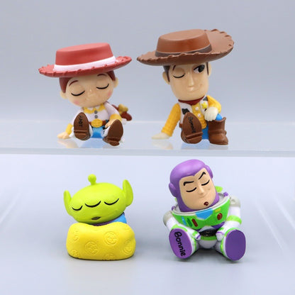 Bonecos de Anime Versão Q Toy Story Woody Alien Universidade Monstros James P. Sullivan Modelo Brinquedos Presente de Natal para Crianças