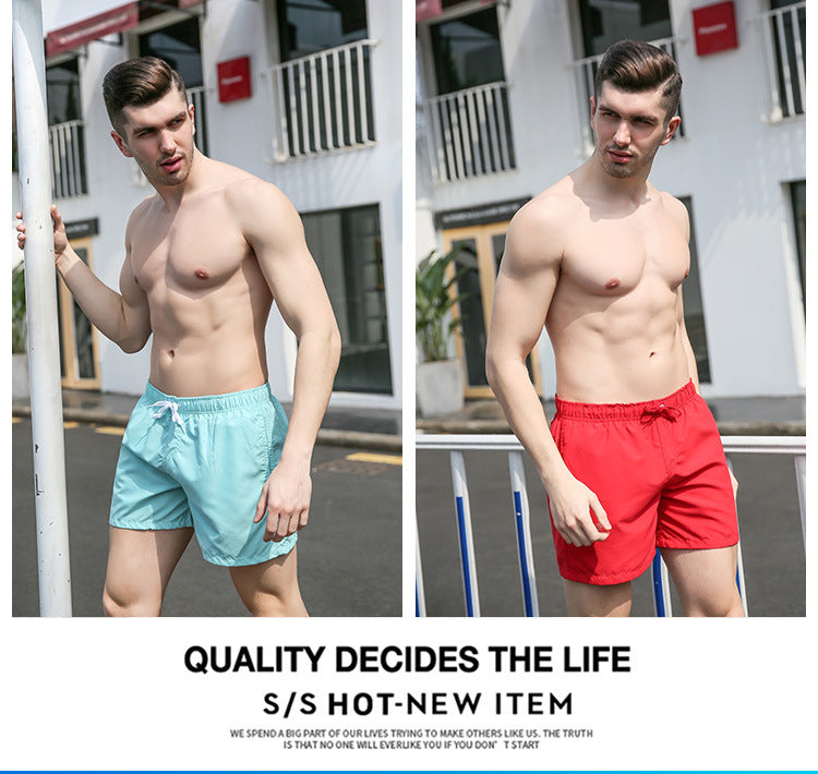 Breathable Quick Dry Men's Casual Beach Shorts Summer Swimming Trunks Adjustable