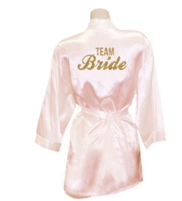 2019 New Bridesmaid Robes Robes Bridal Robes Light Pink Satin Robe Bridesmaid Robes Wedding