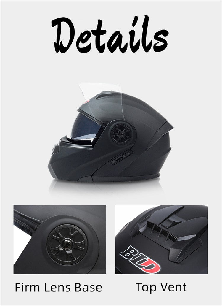BLD Capacete Fechado Personalizado para Moto Masculino Feminino Capacete Moderno com Viseira Dupla Motocross Corrida Articulado Casco Moto