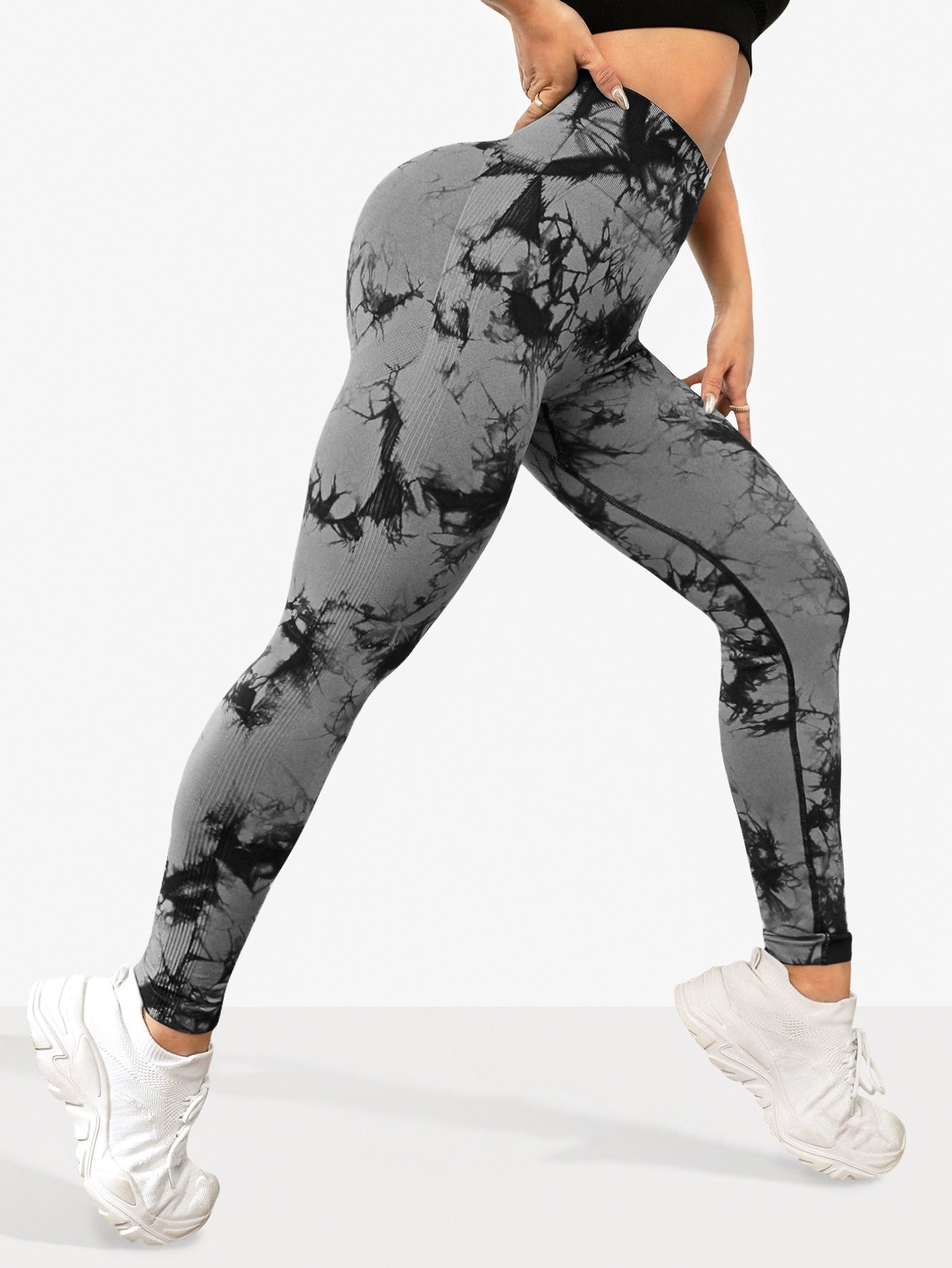 Women's Seamless Tie-dye Yoga Pants High Waist Soft Comfortable Gym Fitness Sportswear Workout Leggings Tights