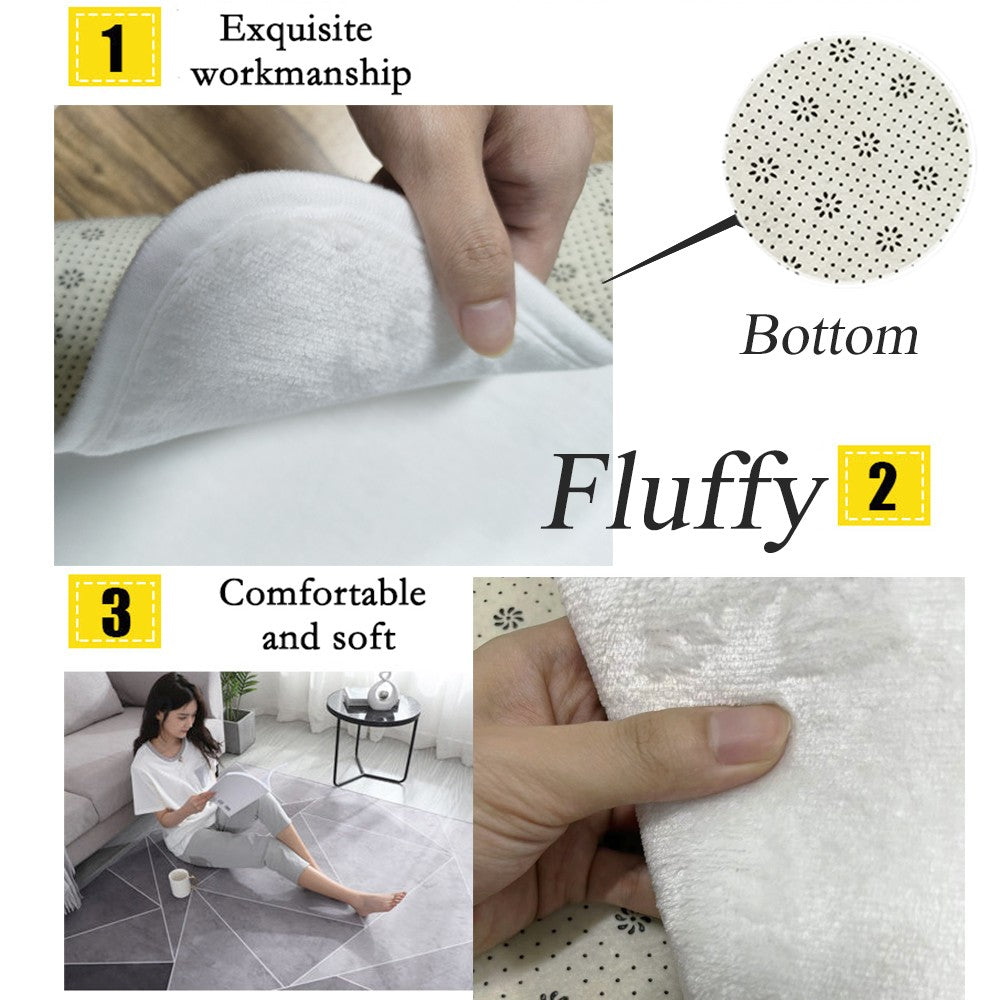Creative Design Living Room Carpet Colorful Trendy Fluffy Non-slip Parlor Table Floor Mat Children Bedroom Bedside Rug ????? ???