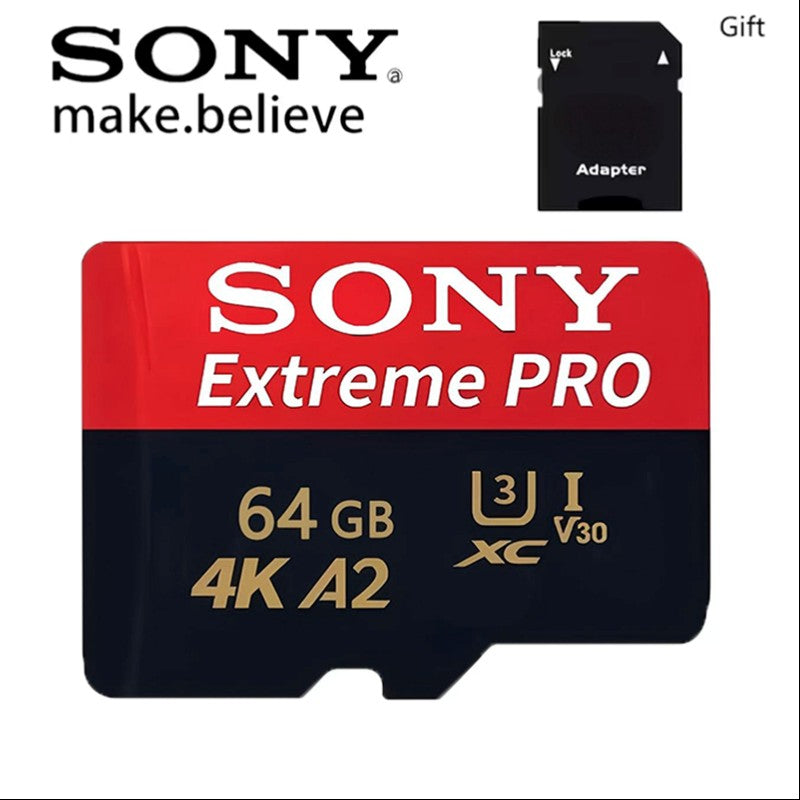Cartão Micro TF SD SONY Capacidade Real 1TB 512GB 256GB Cartão de Memória SD Alta Velocidade Cartão De Memória 128GB Para Celular PC Sony Lenovo
