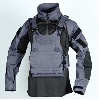 Men Outdoor Hooded Collar Shirt Tactics Hiking Combat T-Shirt Men Tactical Shirts Airsoft Paintball Camping Hunting Clothing