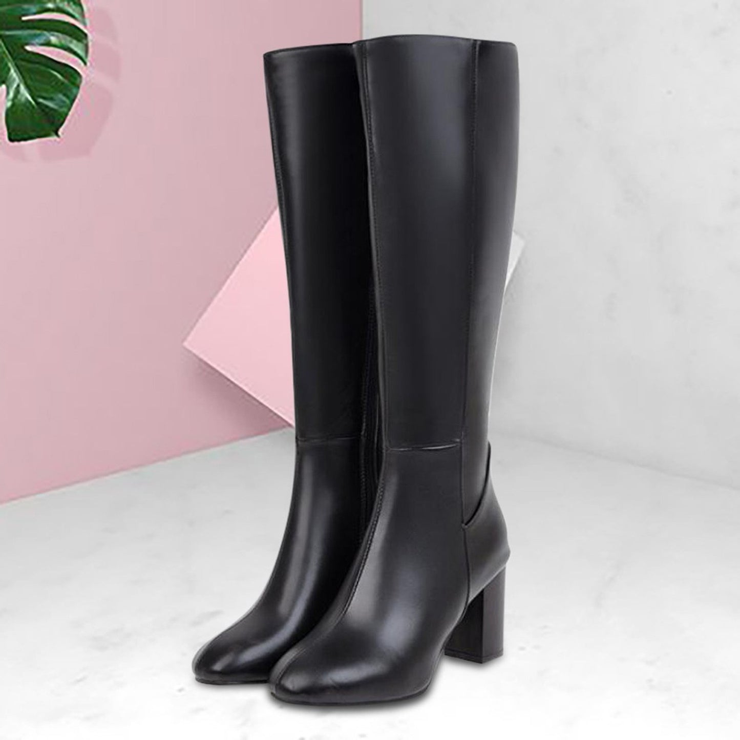 Autumn And Winter Women'S High Boots Fashion Soft Leather Back Zipper Long Boots Ladies Comfortable Knee High Boots Botas Mujer