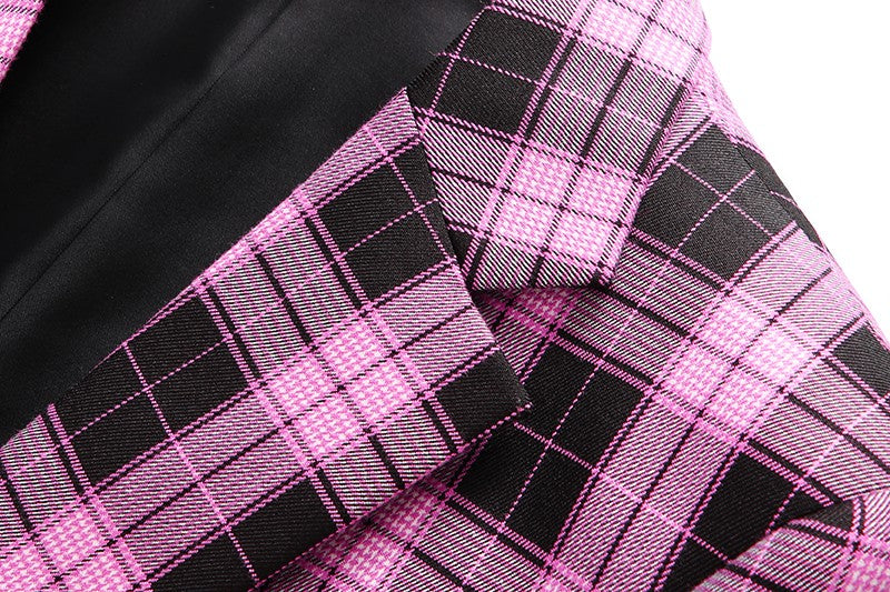 Single Breasted Plaid Suit Men's Clothing Fashion Simple Men Business Social Wedding Party Tuxedo Dress Blazers Jacket