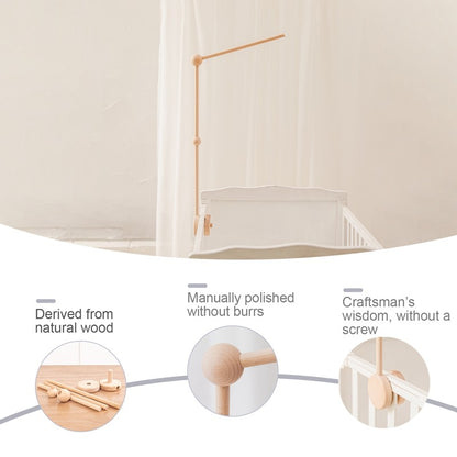 7Pcs  Assembly Rattles Bracket Set Infant Crib Mobile Bed Bell Bracket Protection Newborn Baby Toys Wooden Bed Bell Accessories