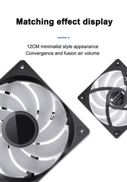 JONSBO SL-120 White/Black 120mm Case Fan 5V 3PIN ARGB Silent CPU Cooler Fan 4PIN PWM Serializable Reverse Fan