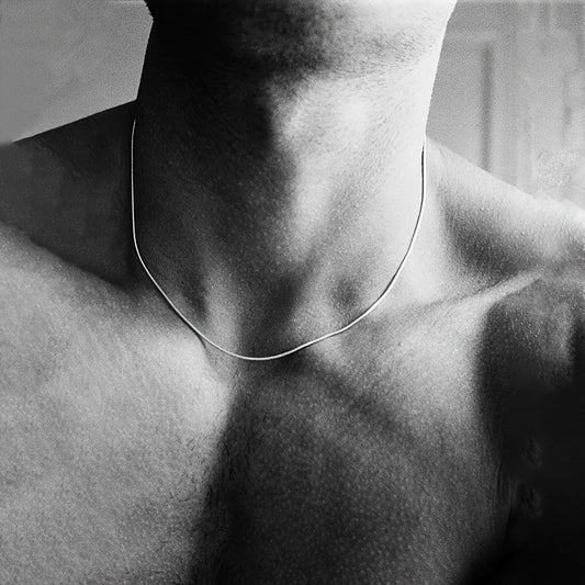 Men Stainless Steel Round Snake Chain Necklace Durable Stylish Jewelry for Men