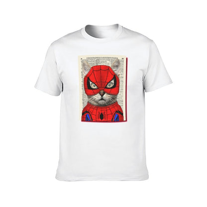spidercat newspaper, classic ti-shirt T-Shirt t shirt man plain t shirts for man cotton T-Shirt