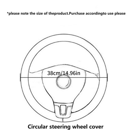 Capa de volante de carro sem anel interno de pelúcia de inverno quente macia confortável antiderrapante elástica capa de guidão elástica