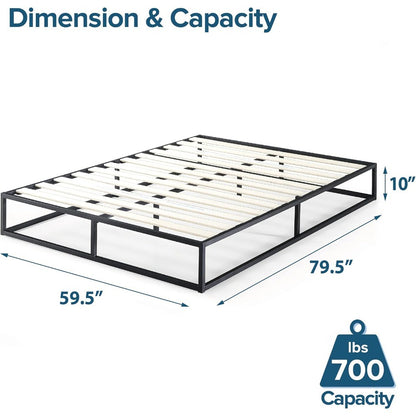 Zinus Joseph 10 Inch Metal Bed Frame with Mattress Support, No Box Spring Needed, Sturdy Steel Construction
