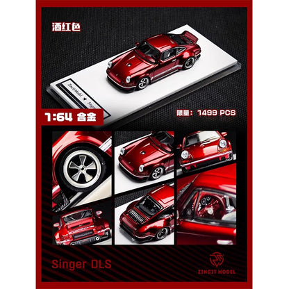 1:64 Novo Modelo de Zinco Porsch 911 964 Singer Coupe Dls Miniatura de Liga Fundida Modelo de Brinquedo Infantil Colecionável Ornamento