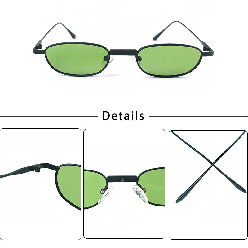 Óculos de Sol HBK New Retrô Polarizados Masculino Armação Pequena Lentes Tac Óculos de Sol Punk Feminino Pesca Óculos de Festa ao Ar Livre