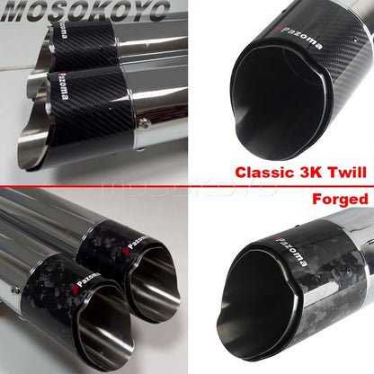 Exhaust System Slip-On Motorcycle Muffler Exhaust Pipe Carbon Fiber For Harley Touring Electra Road Street Glide Road King 17-up