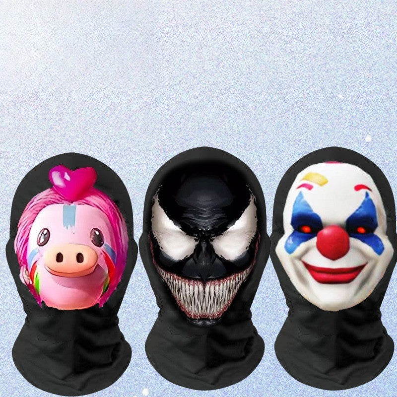 3D Printed Mask Funny Full Face Mask Men and Women Cosplay Role Play Headdress Party Props Realistic Mask Stretch Halloween Mask