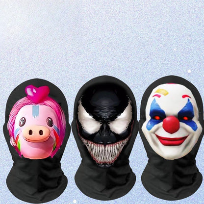 3D Printed Mask Funny Full Face Mask Men and Women Cosplay Role Play Headdress Party Props Realistic Mask Stretch Halloween Mask