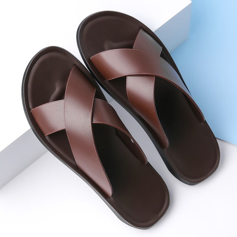 Mens Casual Summer Shoes Hot Sale Men Slippers Stylish Style Male Half Drag Outdoor Daily Beach Flats Lightweight Men's Slides