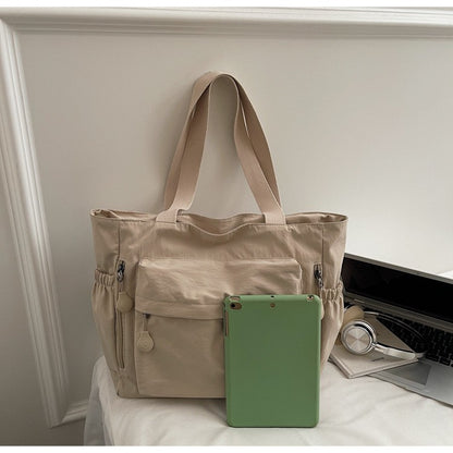 Stylish Nylon Canvas Shoulder Bag for Women Spacious Top Handle Bag Tote Casual  Comfortable and Versatile Texture Commuter Bag