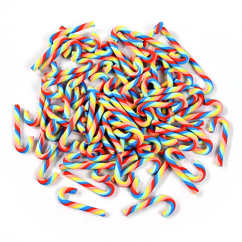 10/30/50Pcs Mini Candy Cane Christmas Decoration Red White Resin Candy DIY Crafts Xmas Pendant Navidad Home Decor 2026 New Year