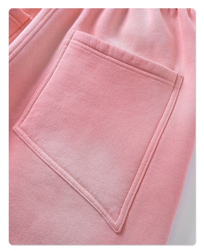 Autumn and winter 2024 new splash ink white spray-dyed loose plus velvet joggers