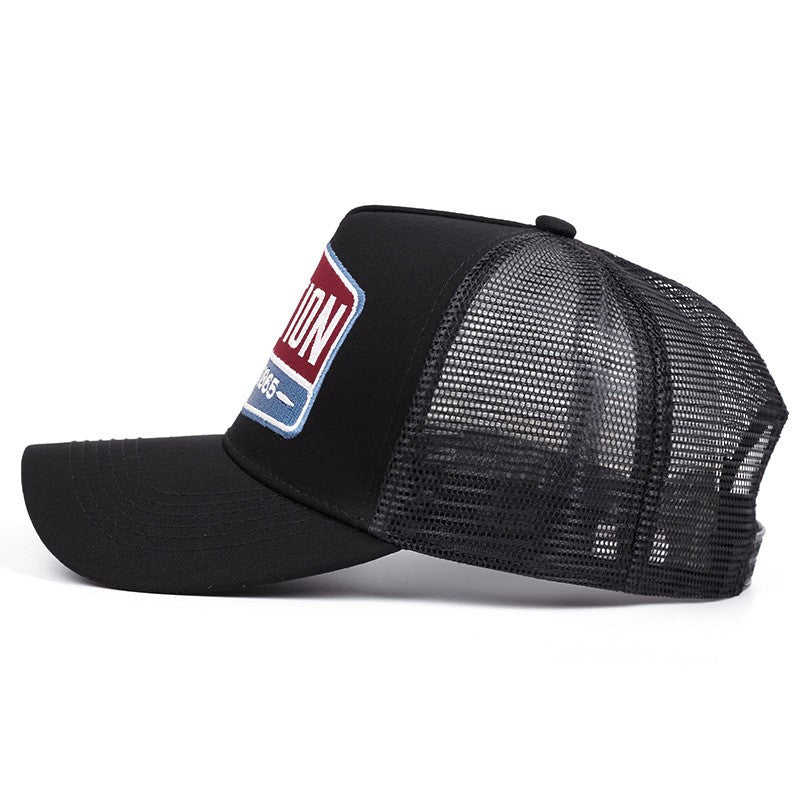 Unisex Baseball Cap Classic STATION Letter Pattern Mesh Cap Men And Women Breathable Streetwear Summer Trucker Hat