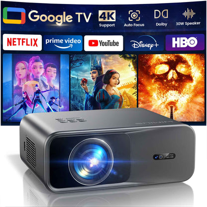WIMIUS 1200 ANSI Projetor 4K Full HD 1080P Google TV Game Beam Mini Projetores para Filmes Home Theater WiFi BT5.2 Laser Beamer