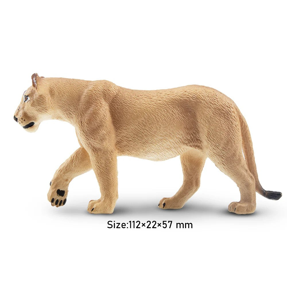 Toymany Simulação Leoa Andando Modelo Animal Selvagem Brinquedo Mini Figuras Bonecas Figuras de Ação Brinquedos para Presente Infantil